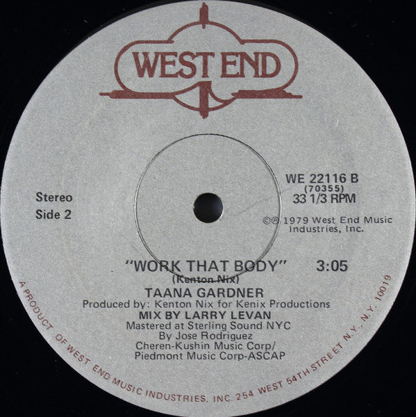 Taana Gardner : Work That Body (12", Single)