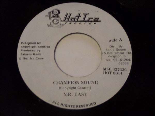 Mr. Easy : Champion Sound (7")