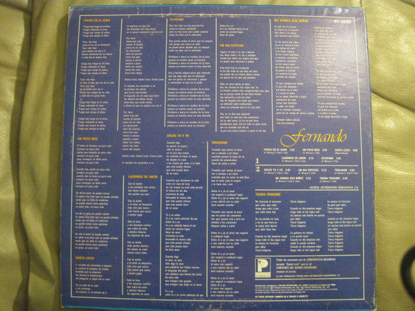 Fernando (13) : Menudo Presenta A Fernando (LP, Album)