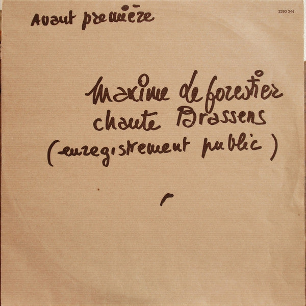 Maxime Le Forestier : Chante Brassens (LP, Album)