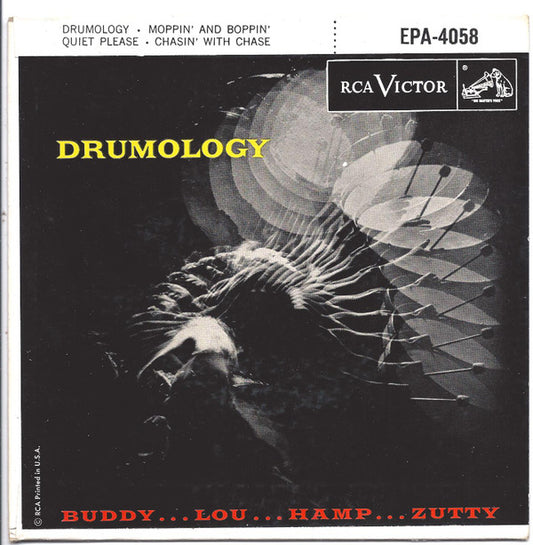 Buddy* ... Lou* ... Hamp* ... Zutty* : Drumology  (7", EP, Comp, Mono)
