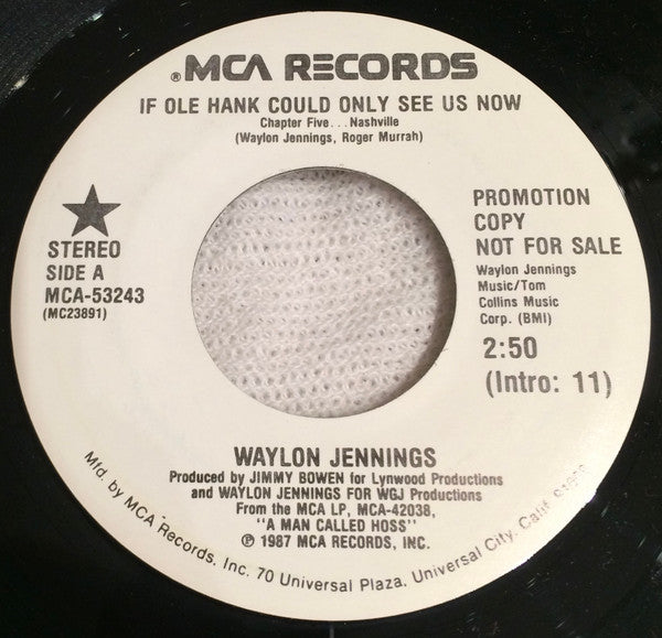 Waylon Jennings : If Ole Hank Could Only See Us Now (Chapter Five ... Nashville) (7", Promo)