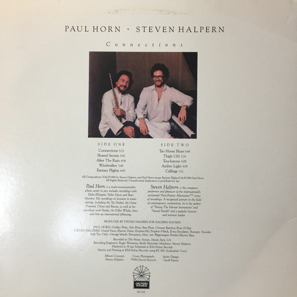 Paul Horn / Steven Halpern : Connections (LP, Album, M/Print)