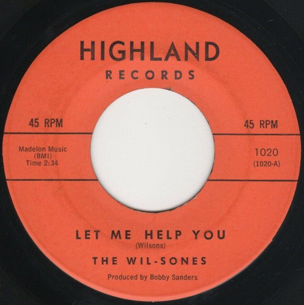 The Wil-Sones : Let Me Help You (7", Single)