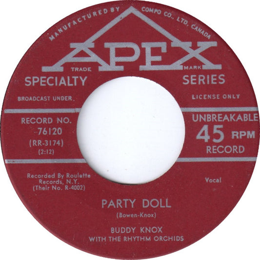 Buddy Knox With The Rhythm Orchids : Party Doll (7")
