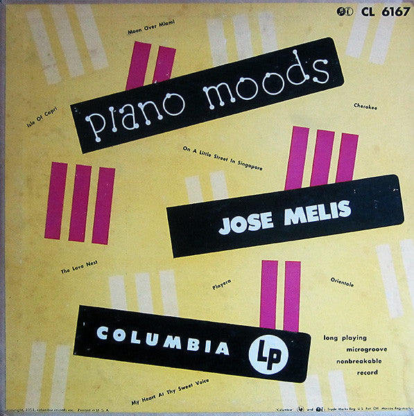 José Melis : Piano Moods (10", Album, RP)