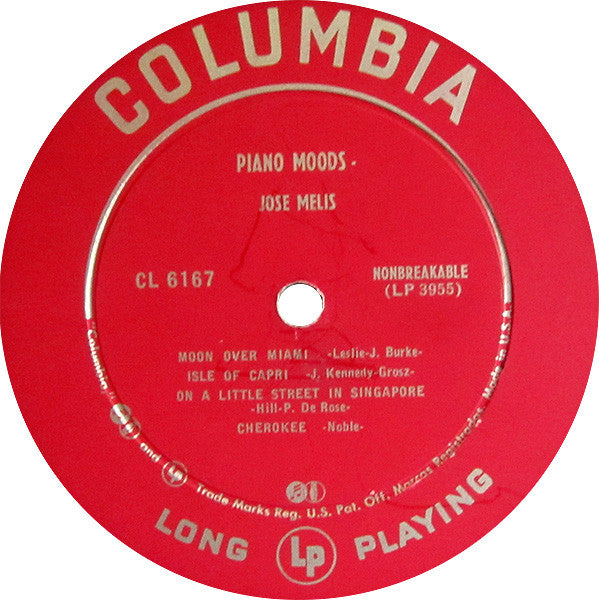 José Melis : Piano Moods (10", Album, RP)