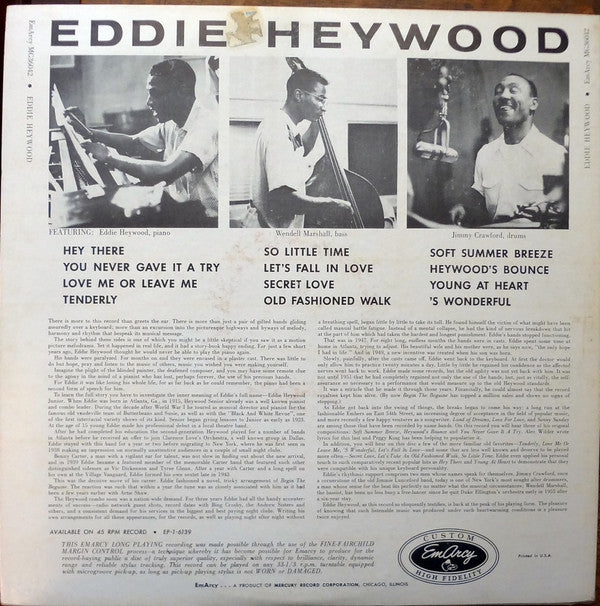 Eddie Heywood : Eddie Heywood (LP, Album, RP)