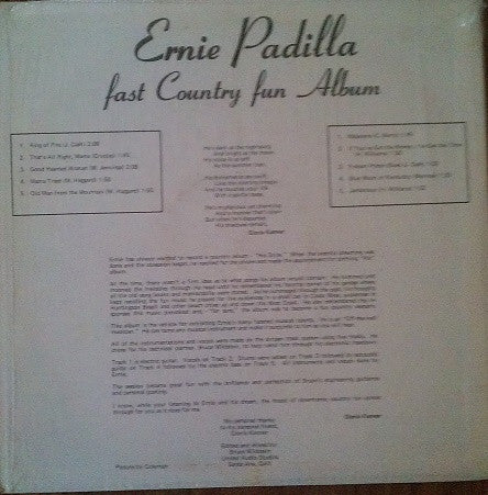 Ernie Padilla : Fast Country Fun Album (LP)