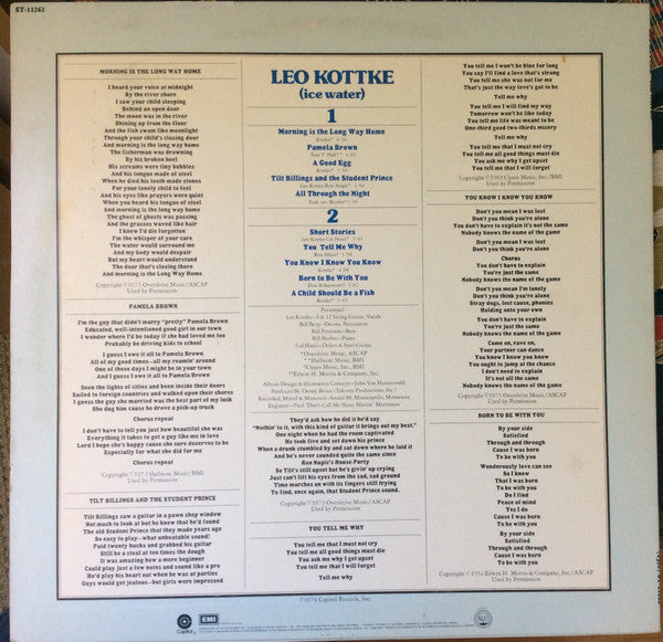Leo Kottke : Ice Water (LP, Album)