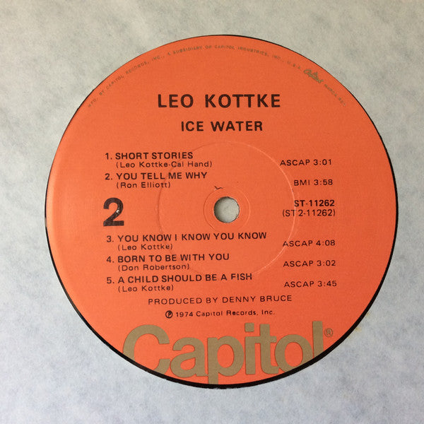Leo Kottke : Ice Water (LP, Album)