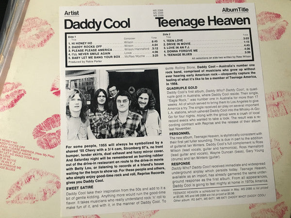 Daddy Cool (5) : Teenage Heaven (LP, Album, Promo, Gat)