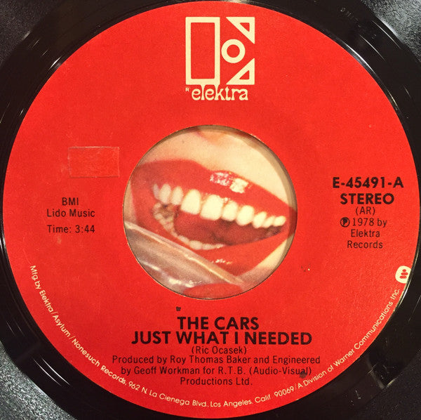 The Cars : Just What I Needed / I'm In Touch With Your World (7", Single, Styrene, AR )