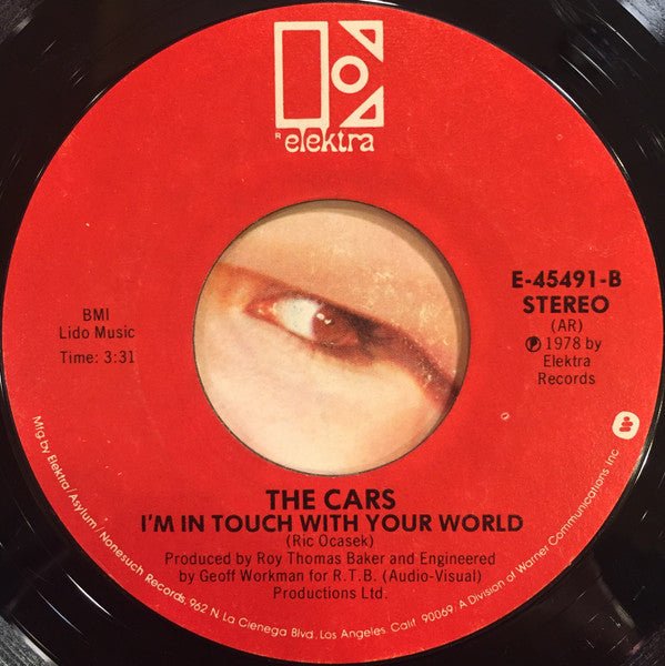The Cars : Just What I Needed / I'm In Touch With Your World (7", Single, Styrene, AR )