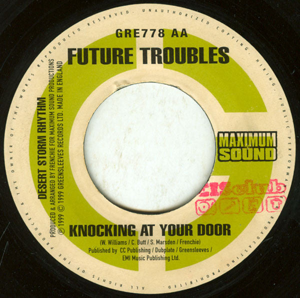 Sean Paul / Future Troubles : Back Off / Knocking At Your Door (7")