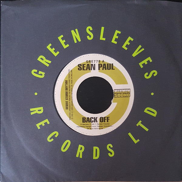 Sean Paul / Future Troubles : Back Off / Knocking At Your Door (7")