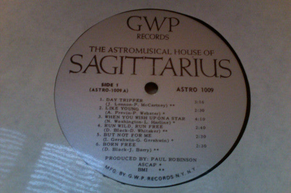 Unknown Artist : The Astromusical House Of Sagittarius (LP, Album)