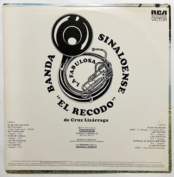 Banda Sinaloense “El Recodo” De Cruz Lizárraga* : La Fabulosa (LP)