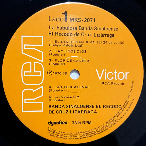 Banda Sinaloense “El Recodo” De Cruz Lizárraga* : La Fabulosa (LP)