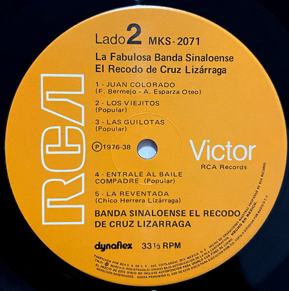 Banda Sinaloense “El Recodo” De Cruz Lizárraga* : La Fabulosa (LP)