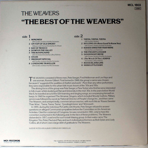 The Weavers : The Best Of The Weavers (LP, Comp)