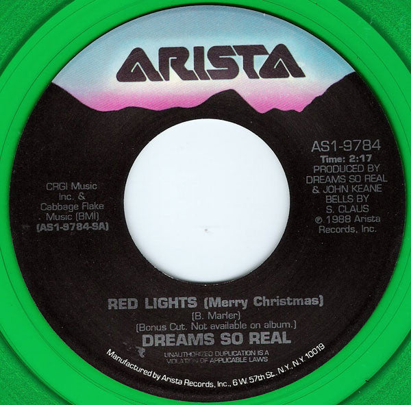 Dreams So Real : Red Lights (Merry Christmas) (7", Gre)