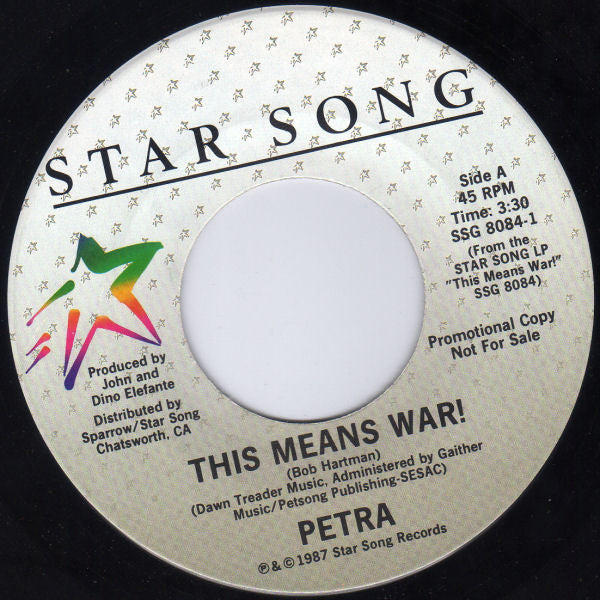 Petra (9) : This Means War! (7", Single, Promo)