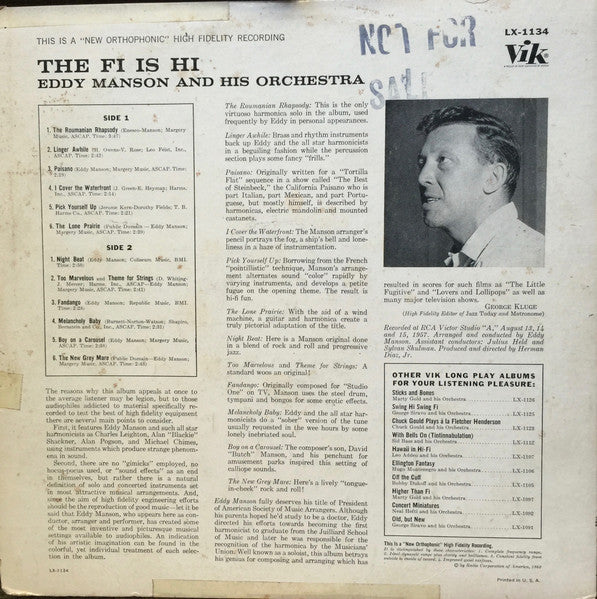 Eddy Manson : The Fi Is Hi (LP, Album, Mono, Ind)
