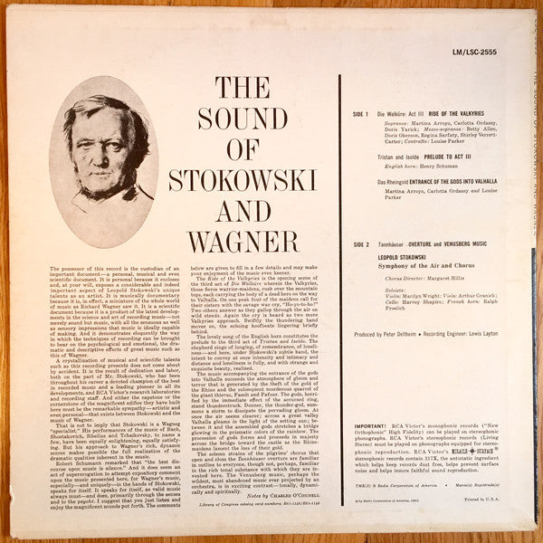 Stokowski*, Wagner*, Symphony Of The Air And Chorus* : The Sound Of Stokowski And Wagner (LP, Album, Ind)