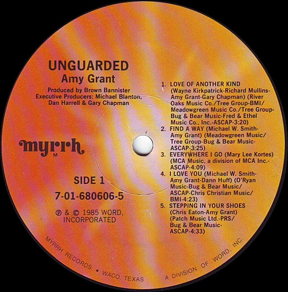 Amy Grant : Unguarded (LP, Album, "D")