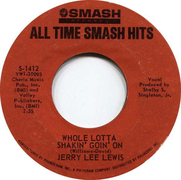 Jerry Lee Lewis : Whole Lotta Shakin' Goin' On / Breathless (7", Single, RE)