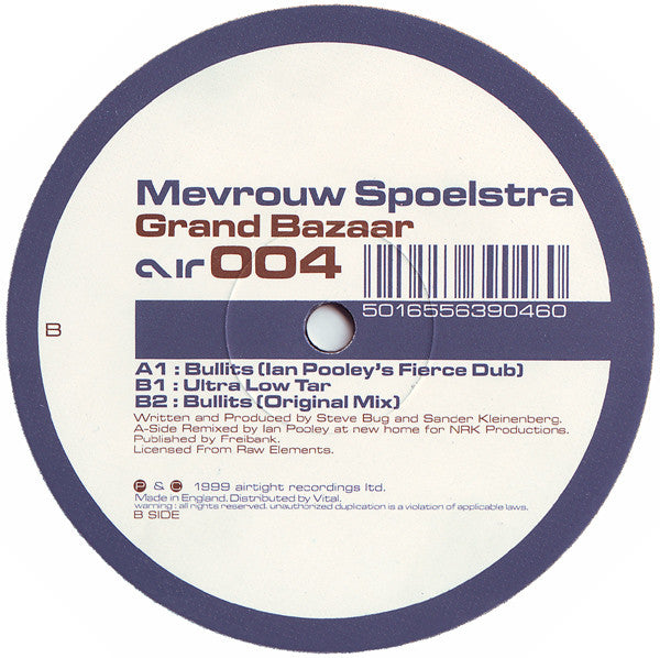 Mevrouw Spoelstra : Grand Bazaar (12")