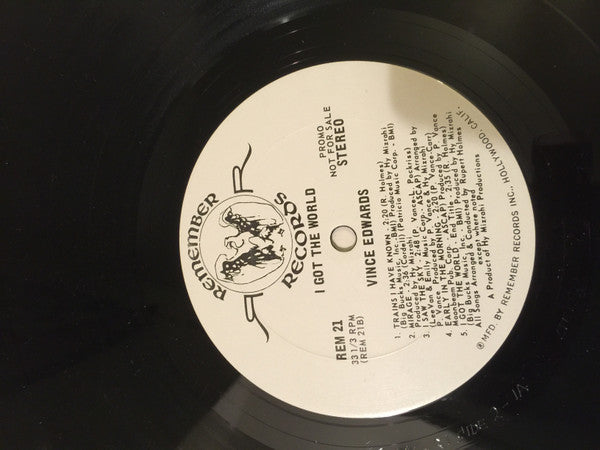 Vince Edwards (2) : I Got The World (LP, Album, Promo, Gat)