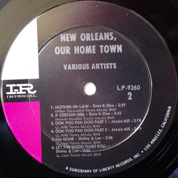 Various : New Orleans: Our Home Town (LP, Album, Comp, Mono)