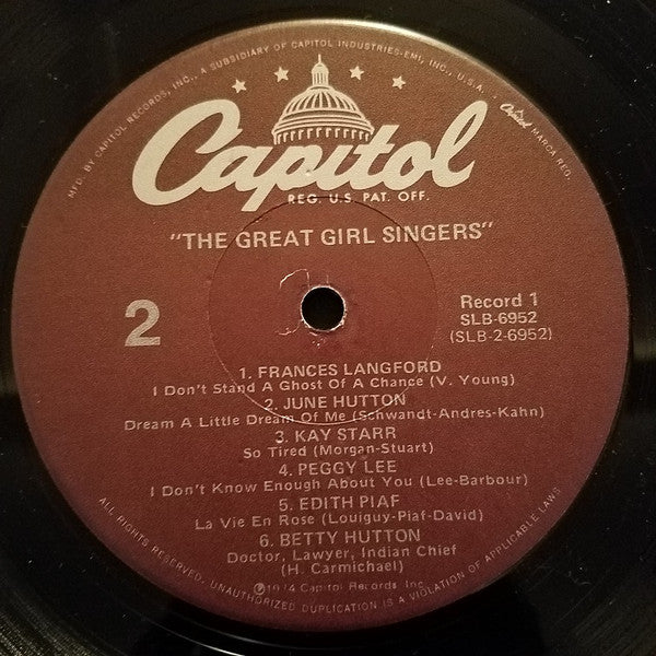 Various : The Great Girl Singers (2xLP, Comp)