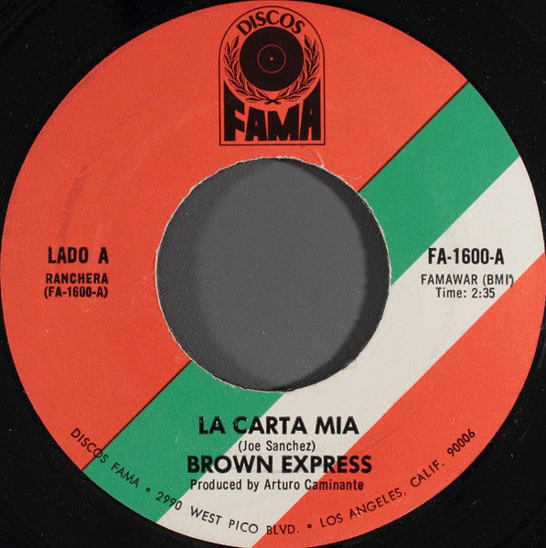 Brown Express : La Carta Mia (7")