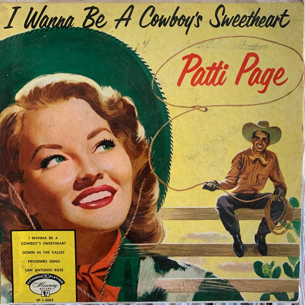 Patti Page : I Want To Be A Cowboy's Sweetheart (7", EP)