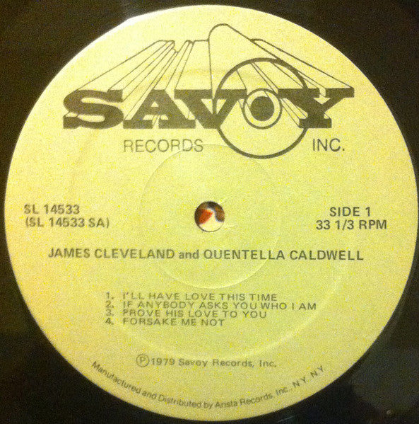 Rev. James Cleveland Presents Quentella Caldwell, Burnette Baptist Church Concert Choir also God's Group, Rev. James A. Caldwell : I'll Have Love This Time (LP, Album)