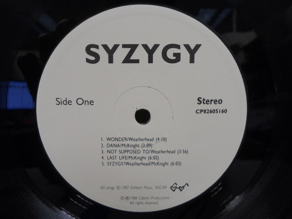 Syzygy (10) : Syzygy (LP, Album)