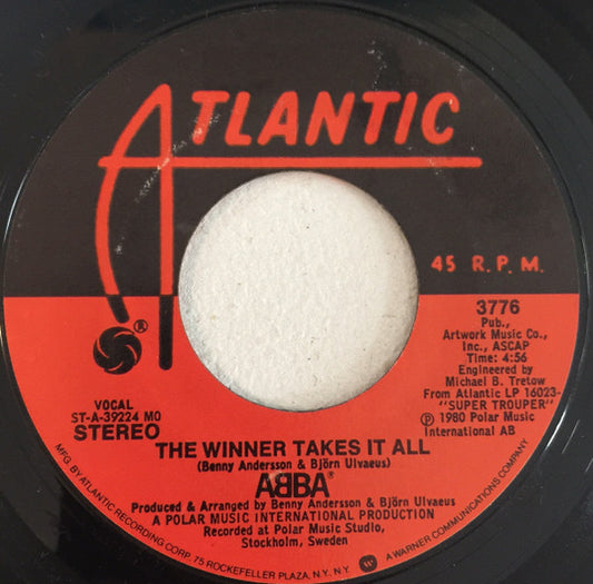 ABBA : The Winner Takes It All (7", Single, MO)