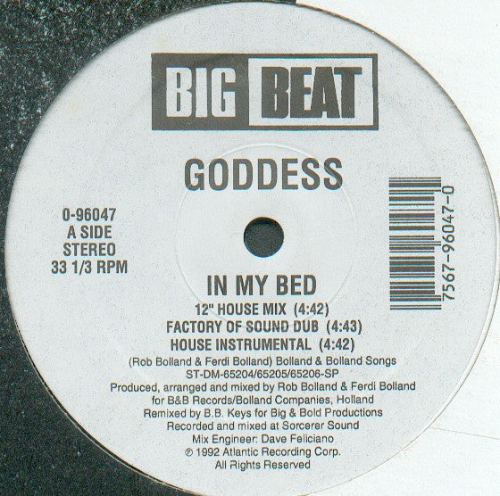 Goddess (2) : In My Bed (12")