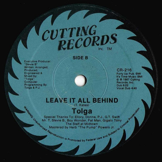 Tolga (2) : Leave It All Behind (12")