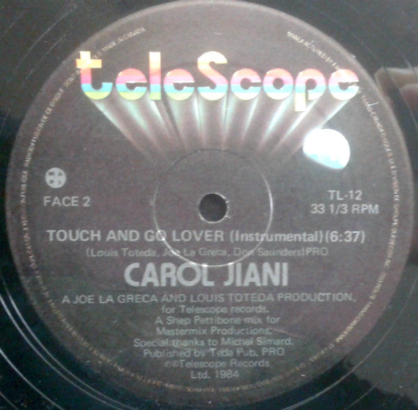Carol Jiani : Touch And Go Lover (12")