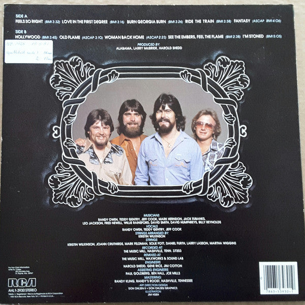 Alabama : Feels So Right (LP, Album, Emb)
