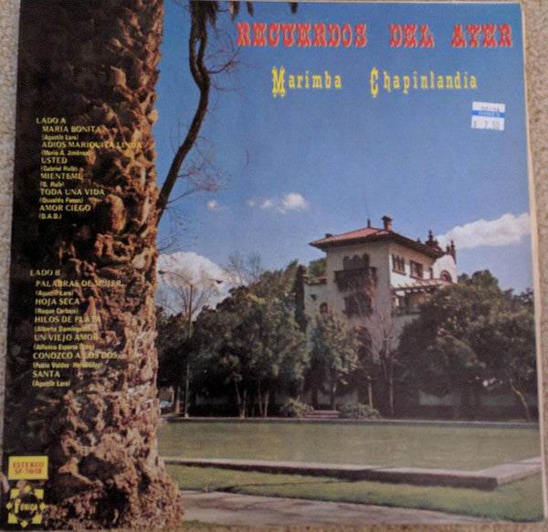 Marimba Chapinlandia : Recuerdos Del Ayer (LP, Album)