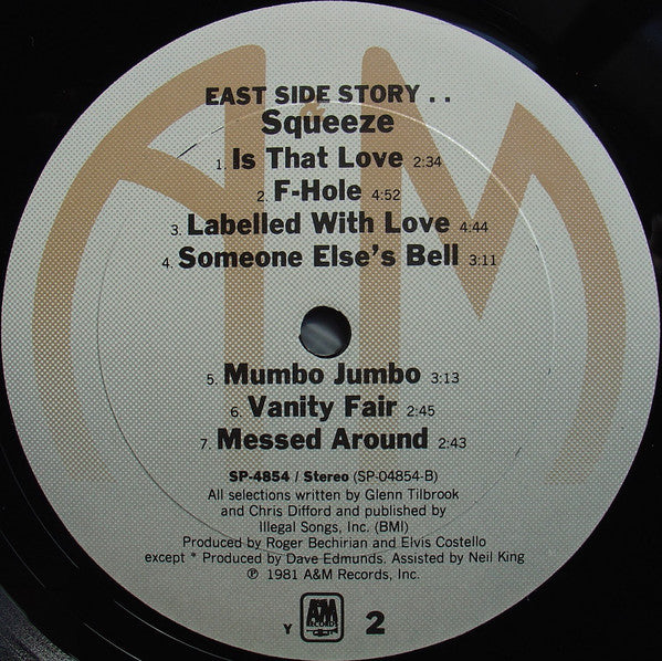 Squeeze (2) : East Side Story (LP, Album, Y -)