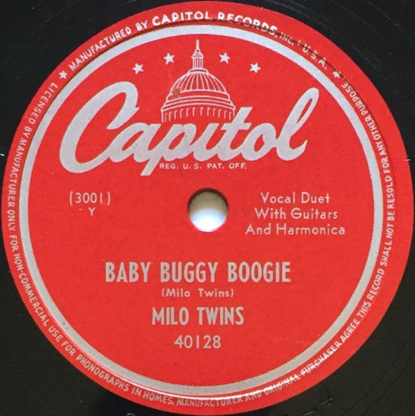 Milo Twins : Baby Buggy Boogie / Keep Your Big Mouth Shut (Shellac, 10")