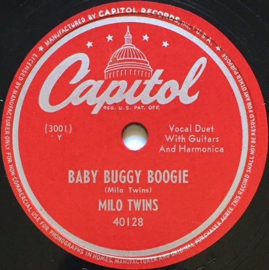 Milo Twins : Baby Buggy Boogie / Keep Your Big Mouth Shut (Shellac, 10")