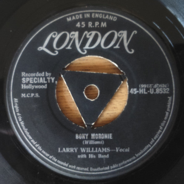 Larry Williams (3) : Bony Moronie (7", Single, Tri)