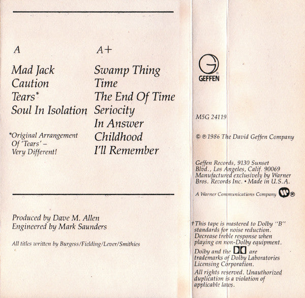 The Chameleons : Strange Times (Cass, Album, Dol)